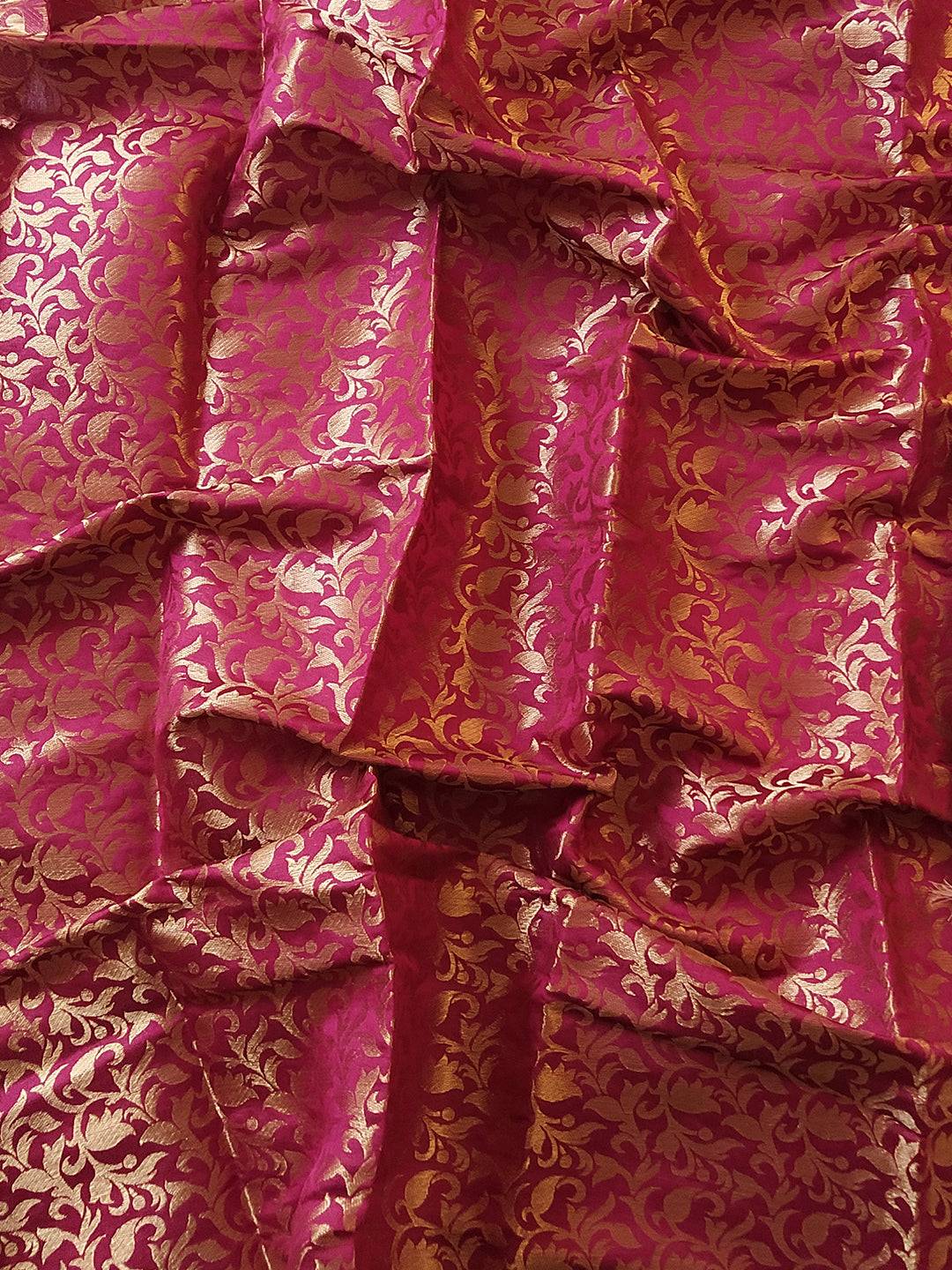 Rich Brocade Zari Blouse Fabric for Silk Saree