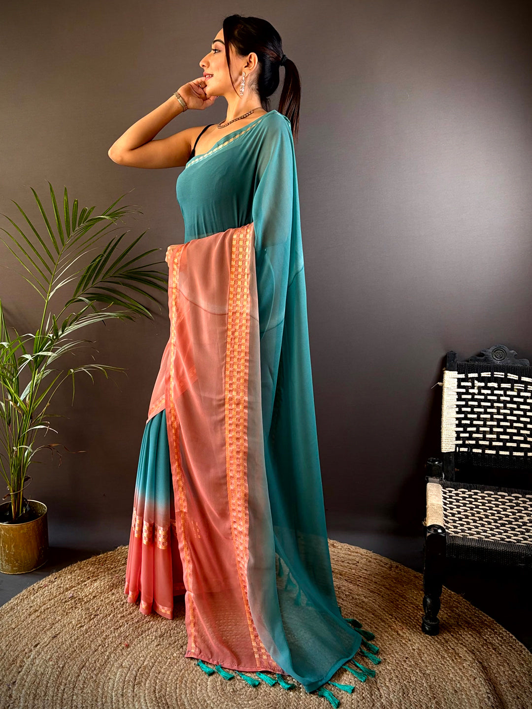 Rama Soft Georgette Concept Colour Saree