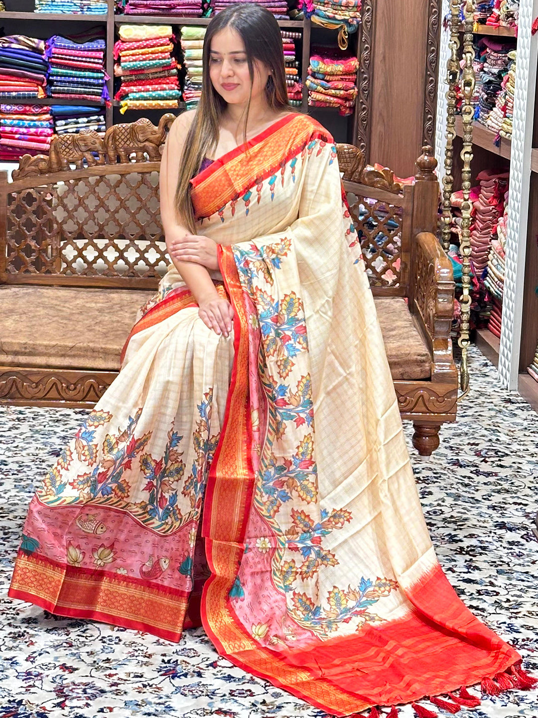 Pure Uppada Silk Saree with Double Border – Yes We Shop