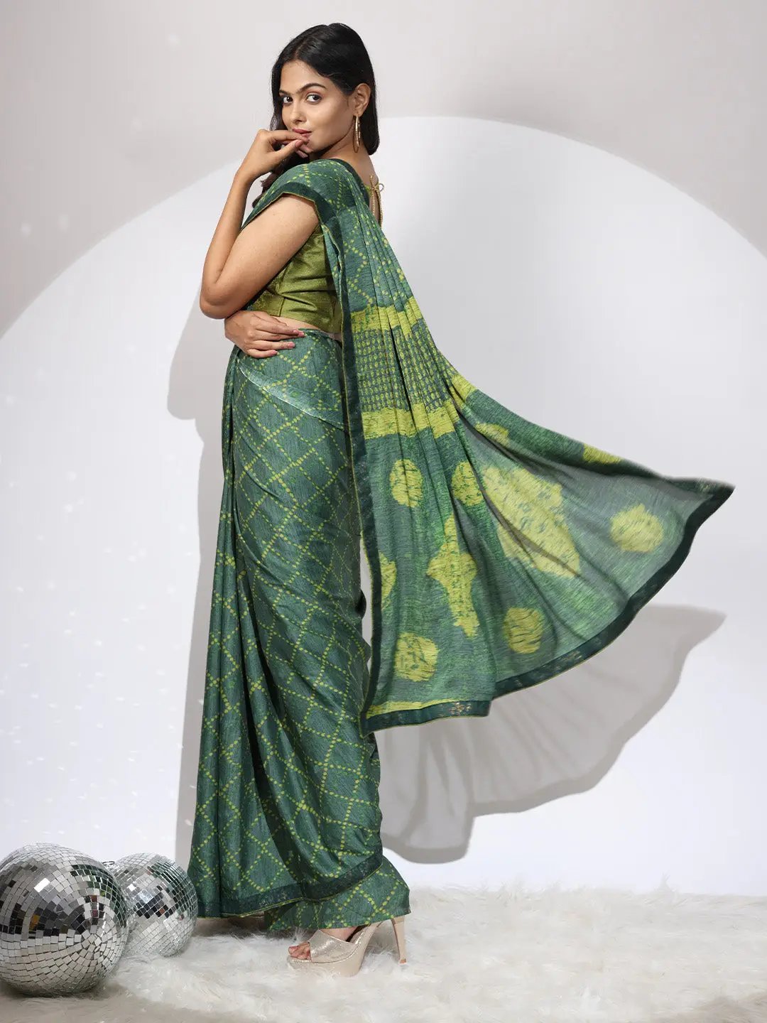 Soft Georgette Multi Colored Party Wear Designer Saree