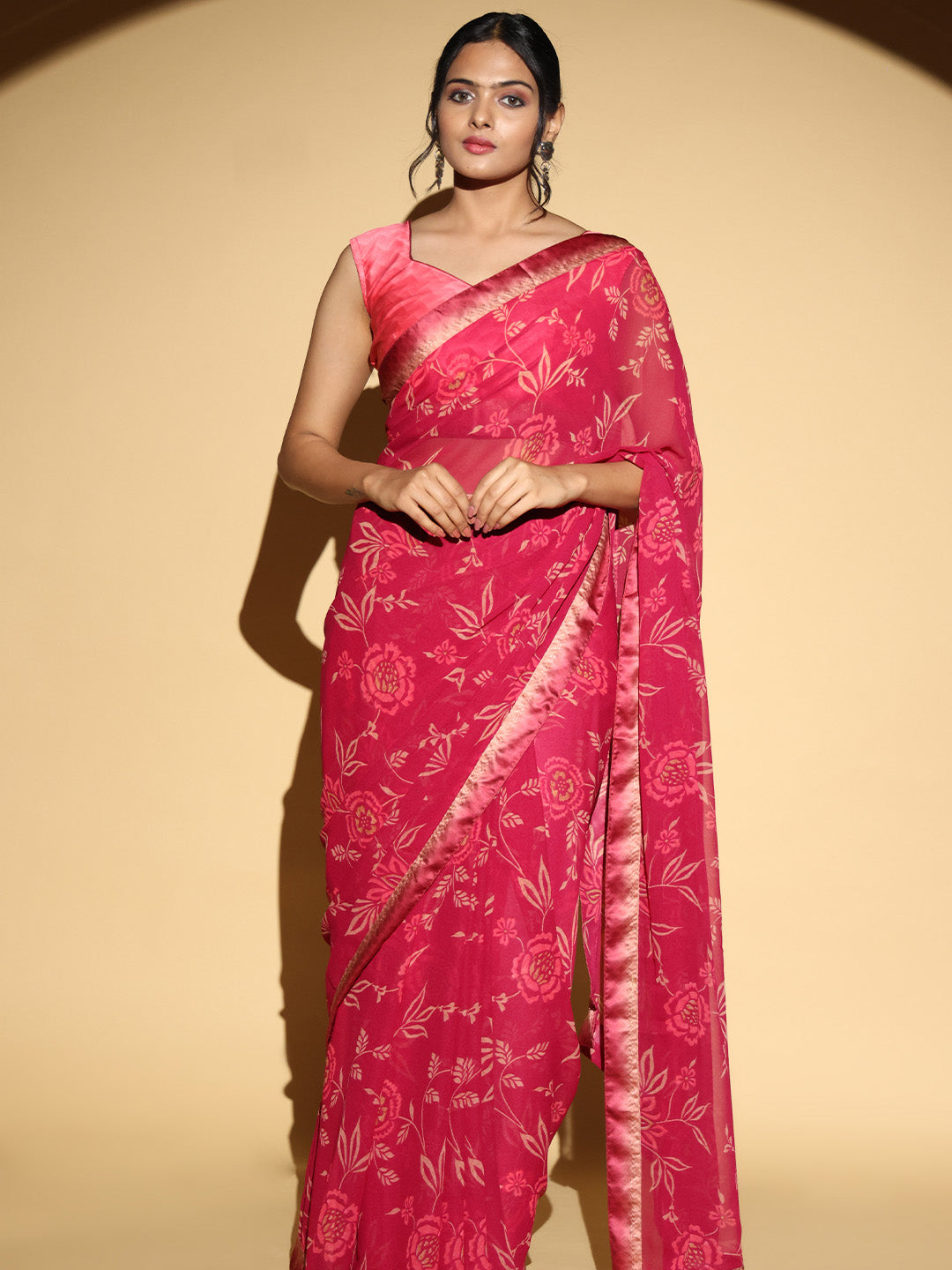  Soft Georgette Multi Colored Saree