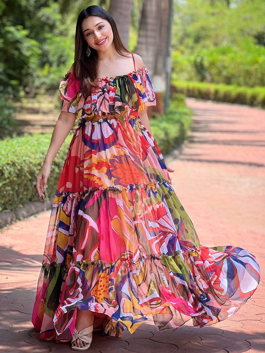 New with tags hot vibrant colors maxi dress