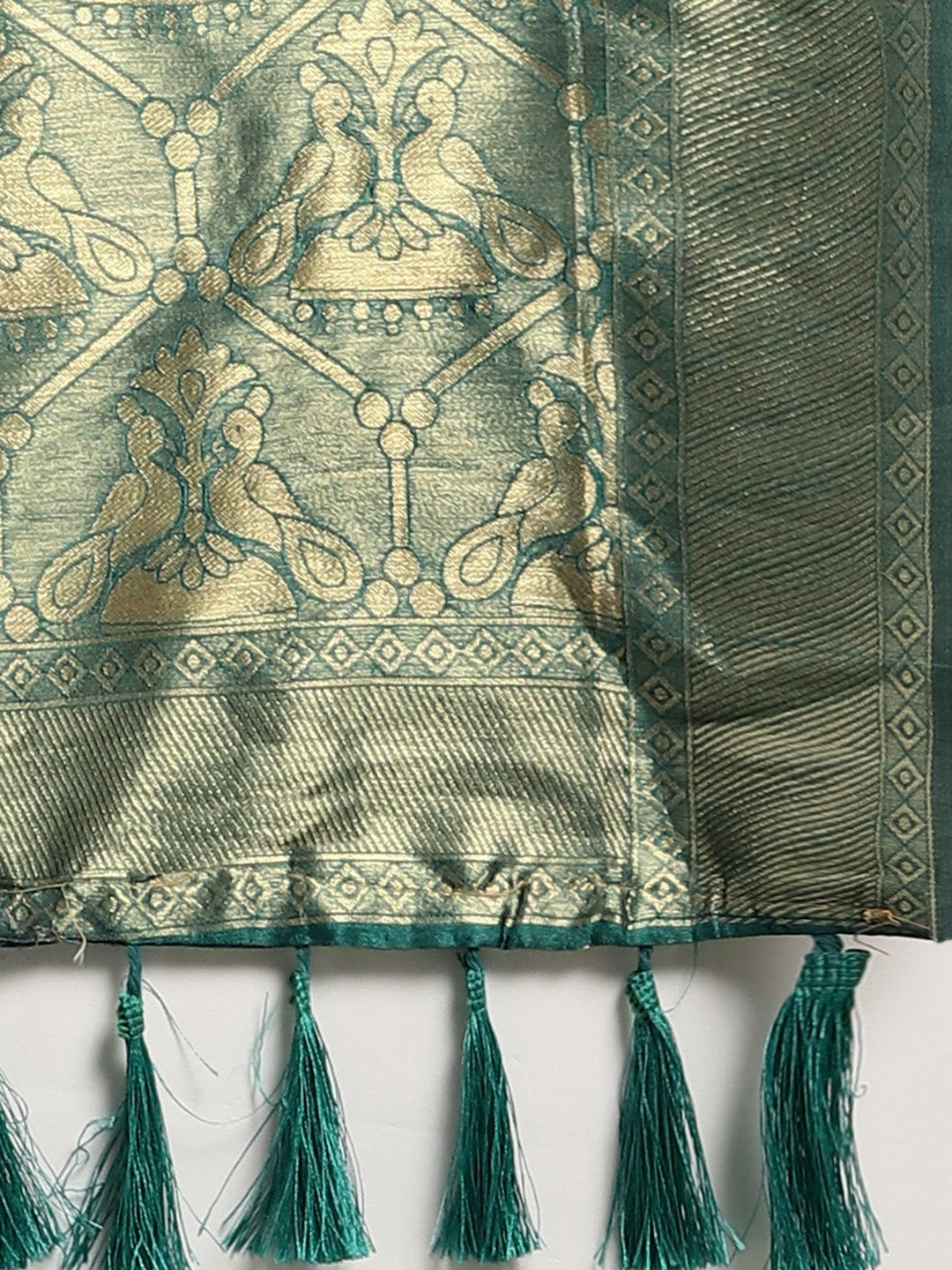  Beautiful Banarasi Green Colour Saree