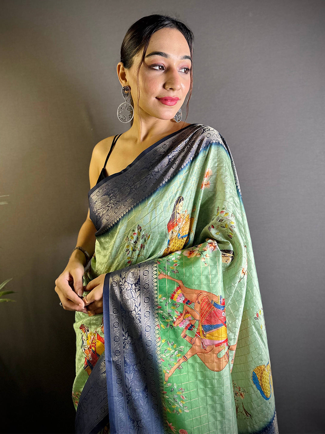 Olive Chex Radiance Banarasi Silk Saree