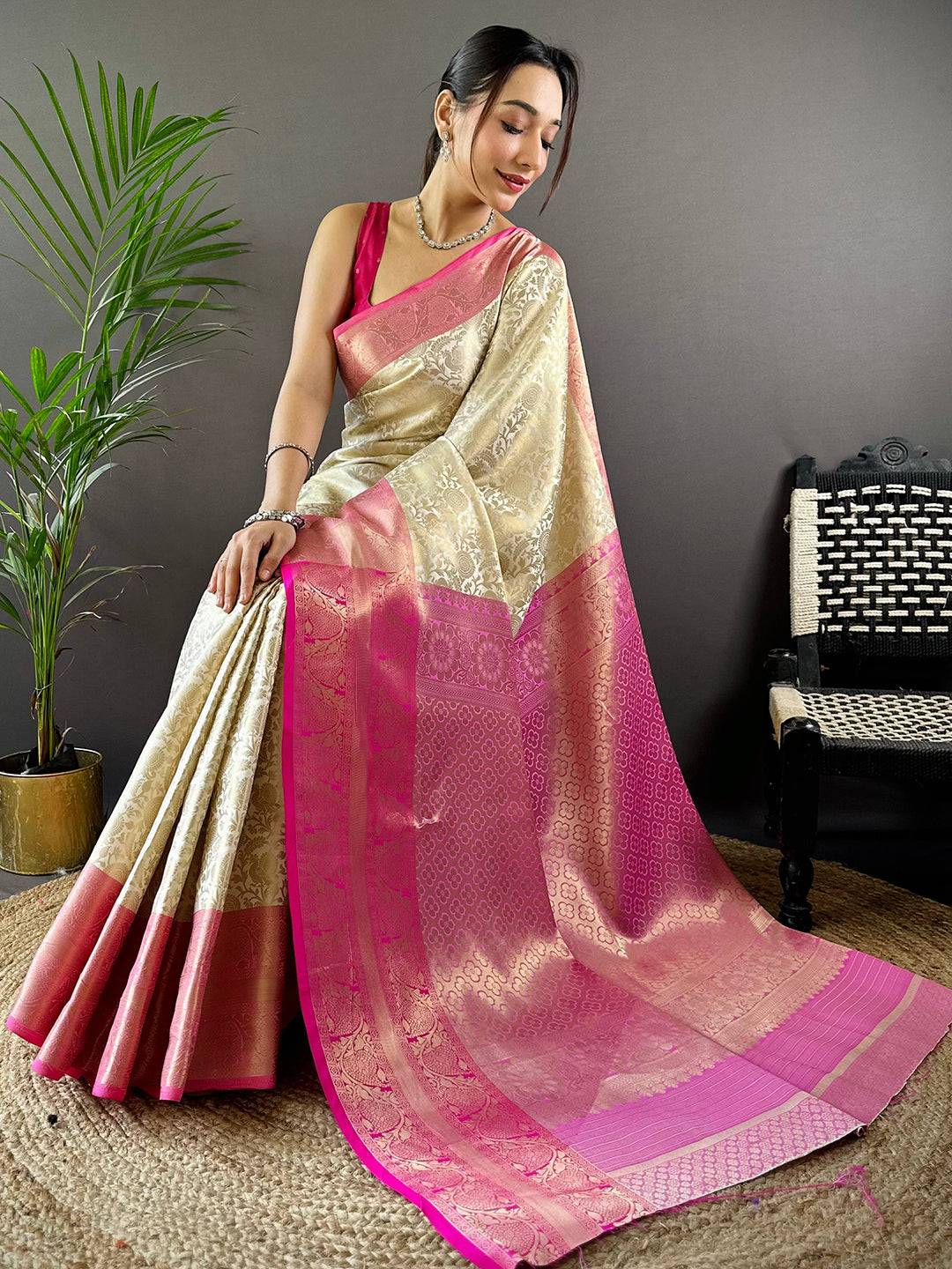 Royal Banarasi Kora Katan Silk Saree