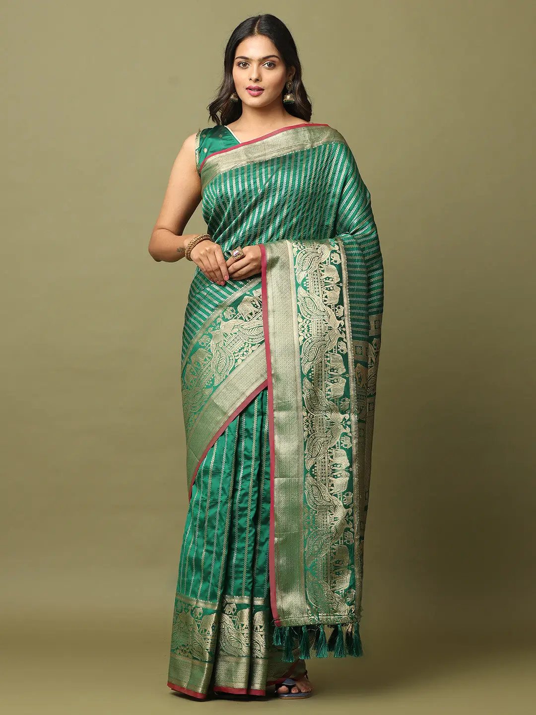 Elegant Soft Silk Zari Kanchi Banarasi Saree