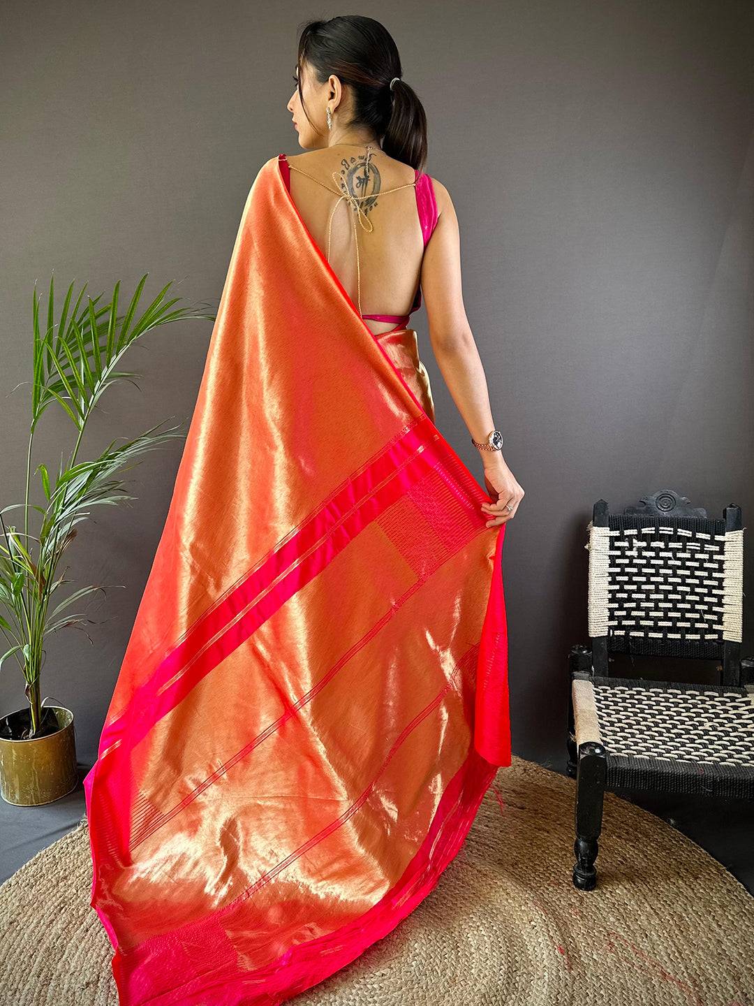 Red Elegance Kanjivaram Saree