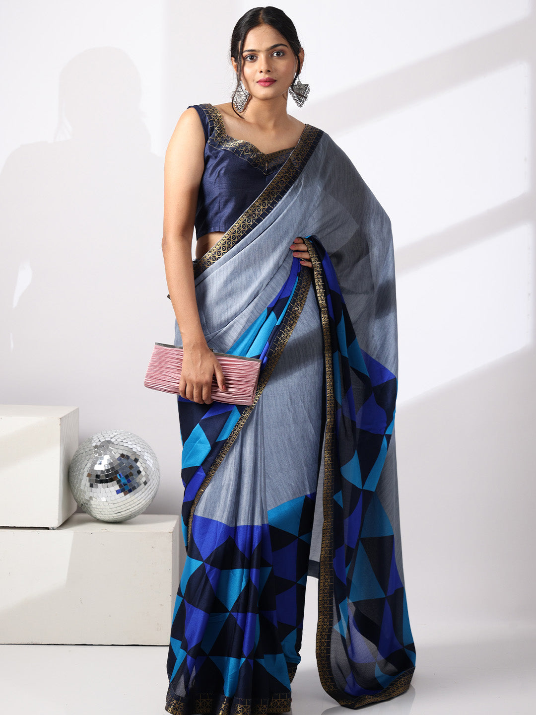 Soft Georgette Multi Colored Party Wear Designer Saree