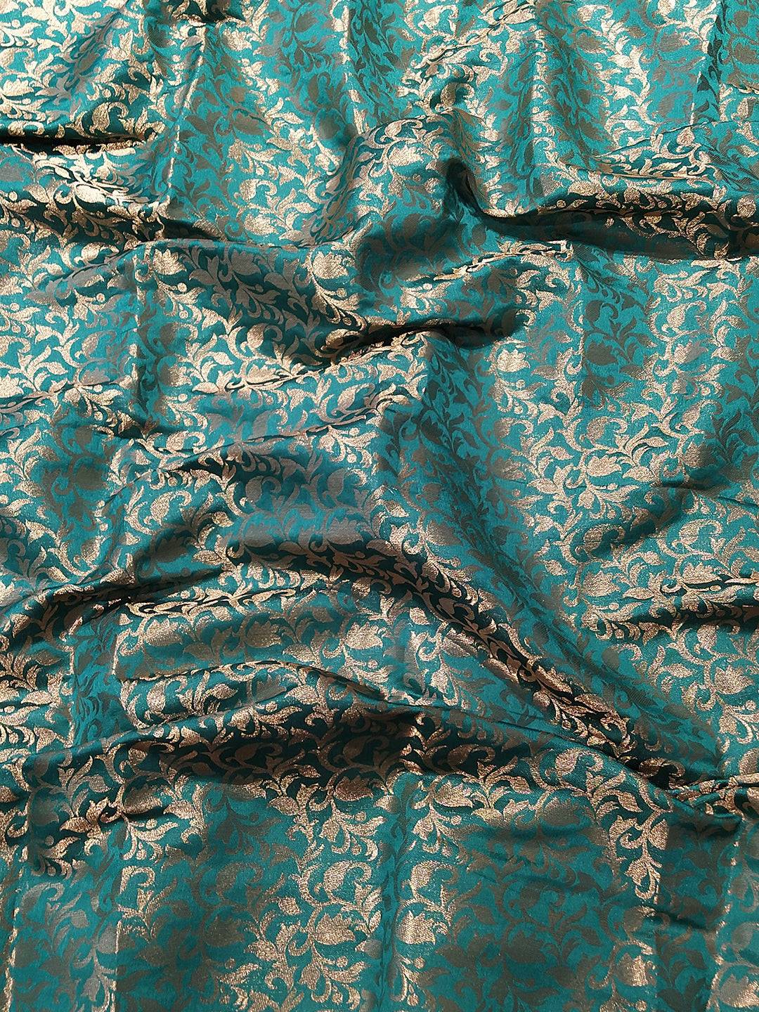 Close-up of self-weaving brocade blouse fabric