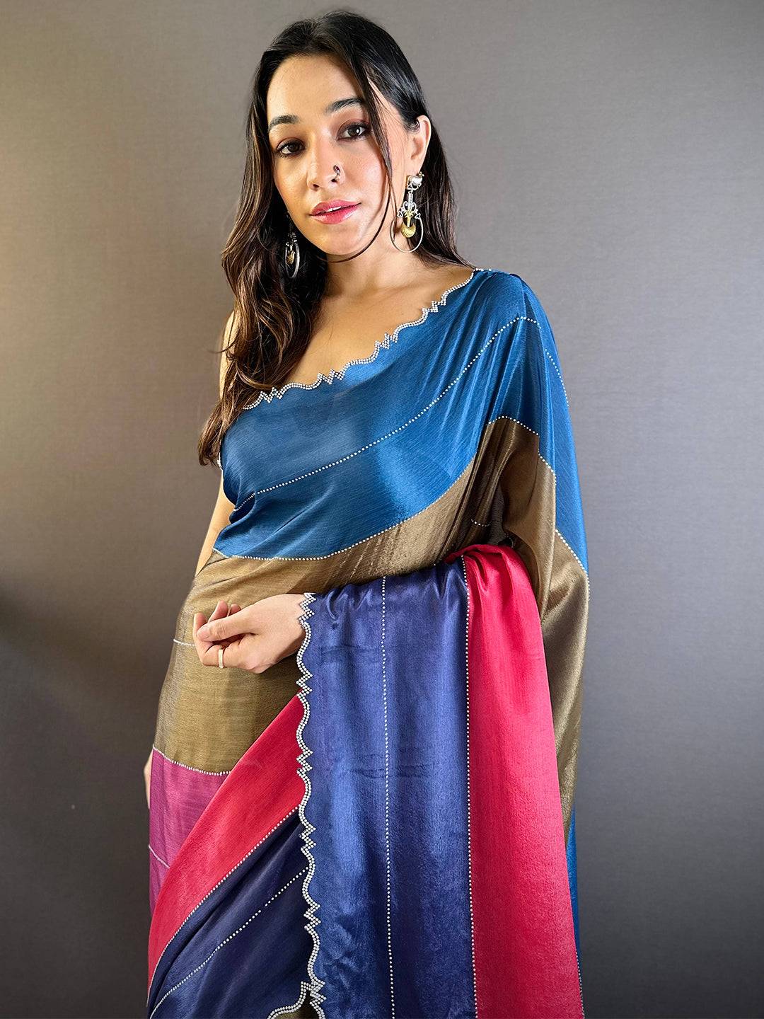 Radiant Multi Color Zarocan Saree