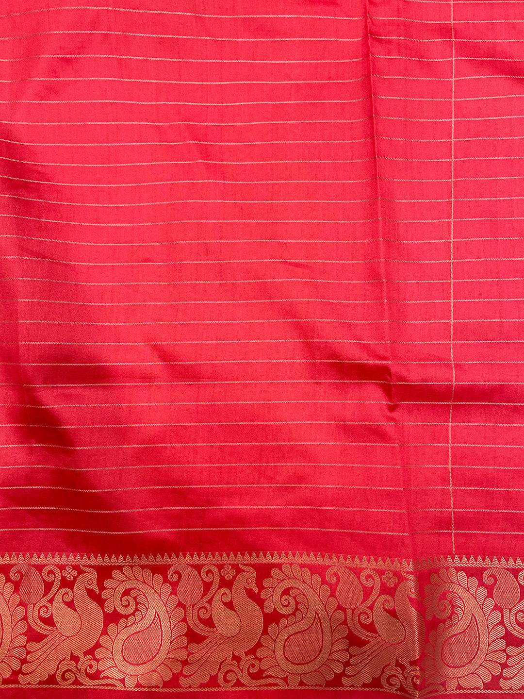 Cupric Sulfate Soft Silk Gadwal Weaving Saree