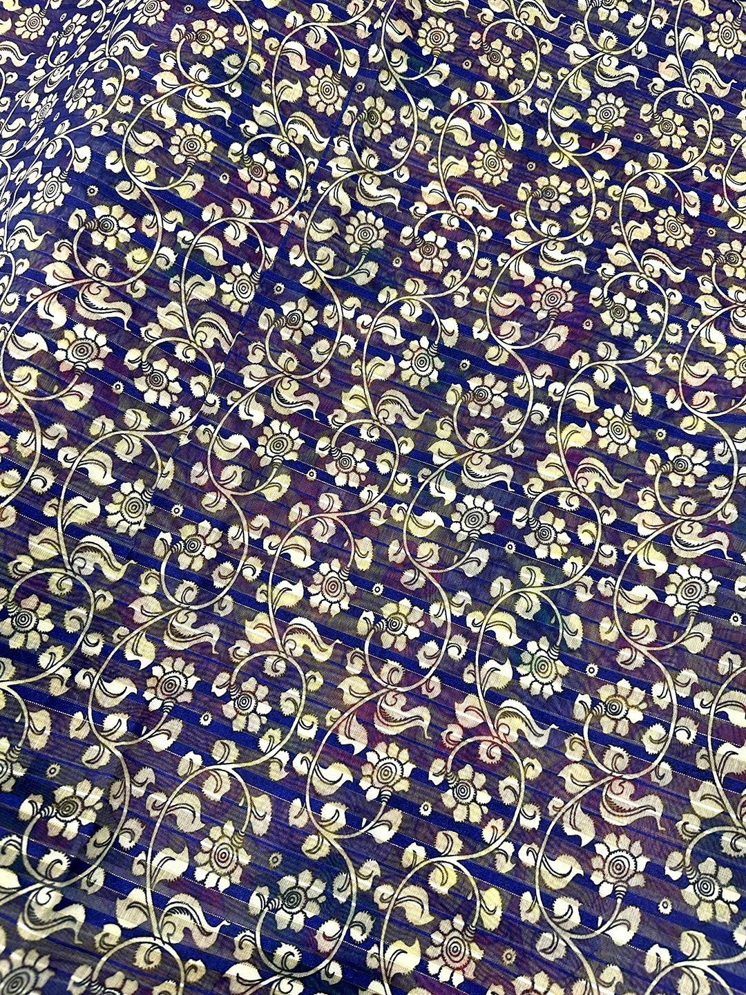 Sunshine Yellow Pen Kalamkari Linen Saree