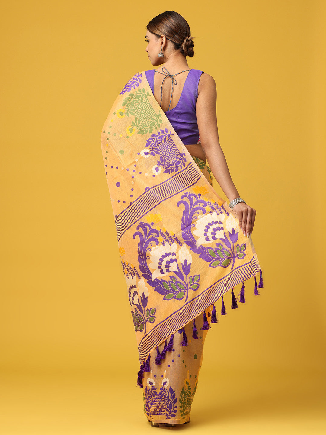  Dhakai Jamdani Cotton Silk Saree