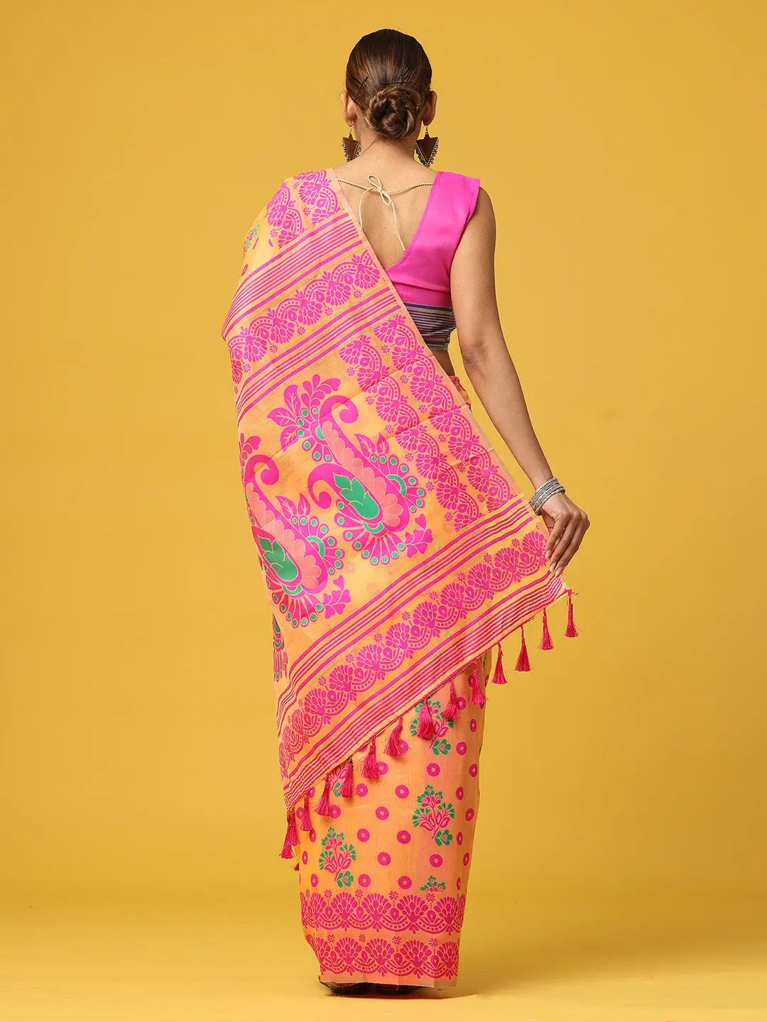 Dhakai Jamdani Light Weight Cotton Silk Saree