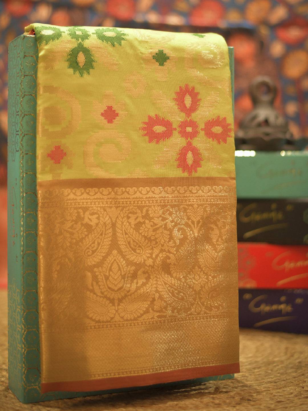 Green Meenakari Banarasi Katan Silk Saree