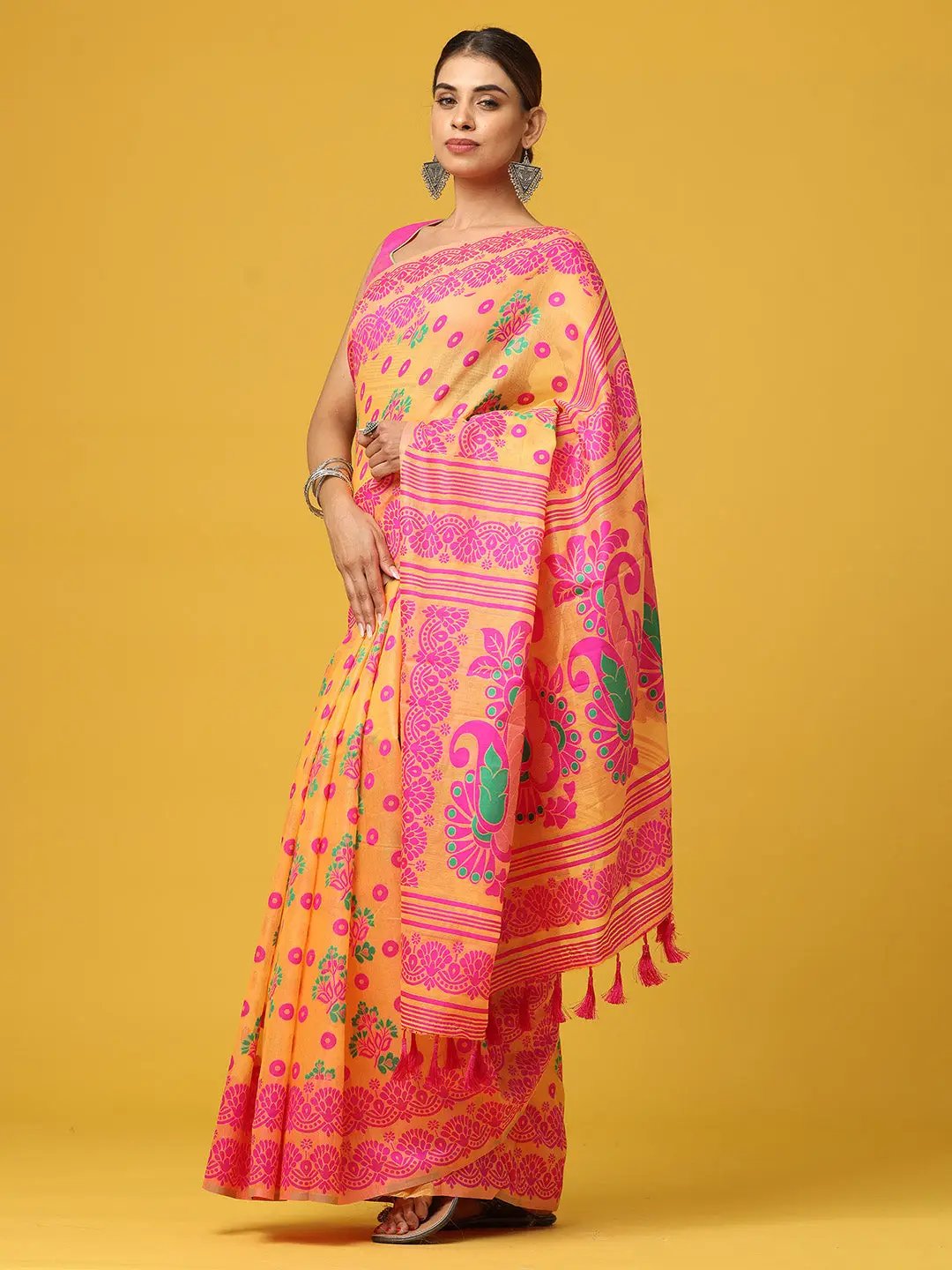 Dhakai Jamdani Light Weight Cotton Silk Saree