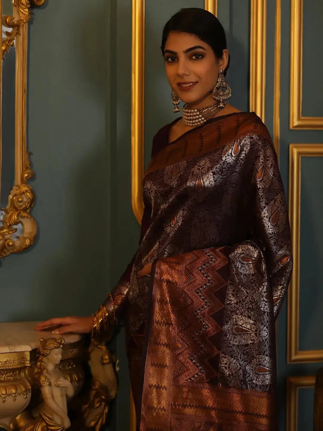 Kanjivaram Silk Saree With Zari Work