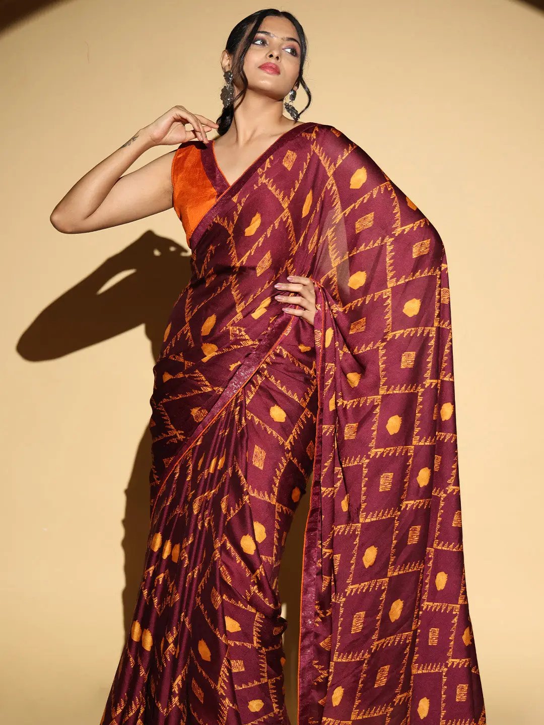 Soft Georgette Multi Colored Party Wear Designer Saree