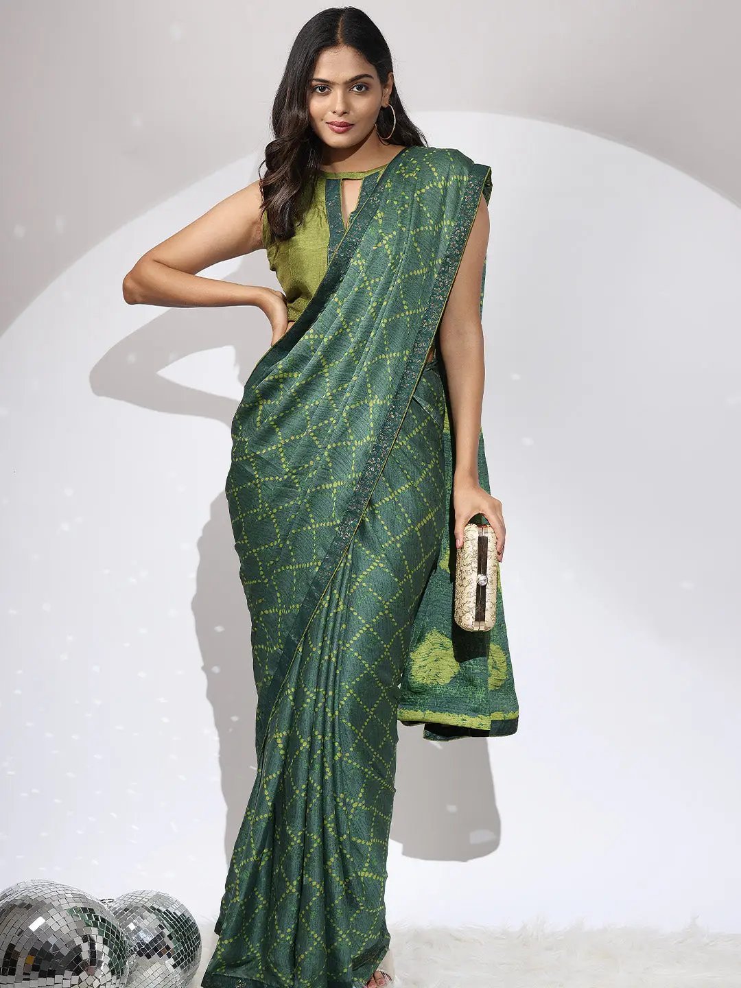 Soft Georgette Multi Colored Party Wear Designer Saree