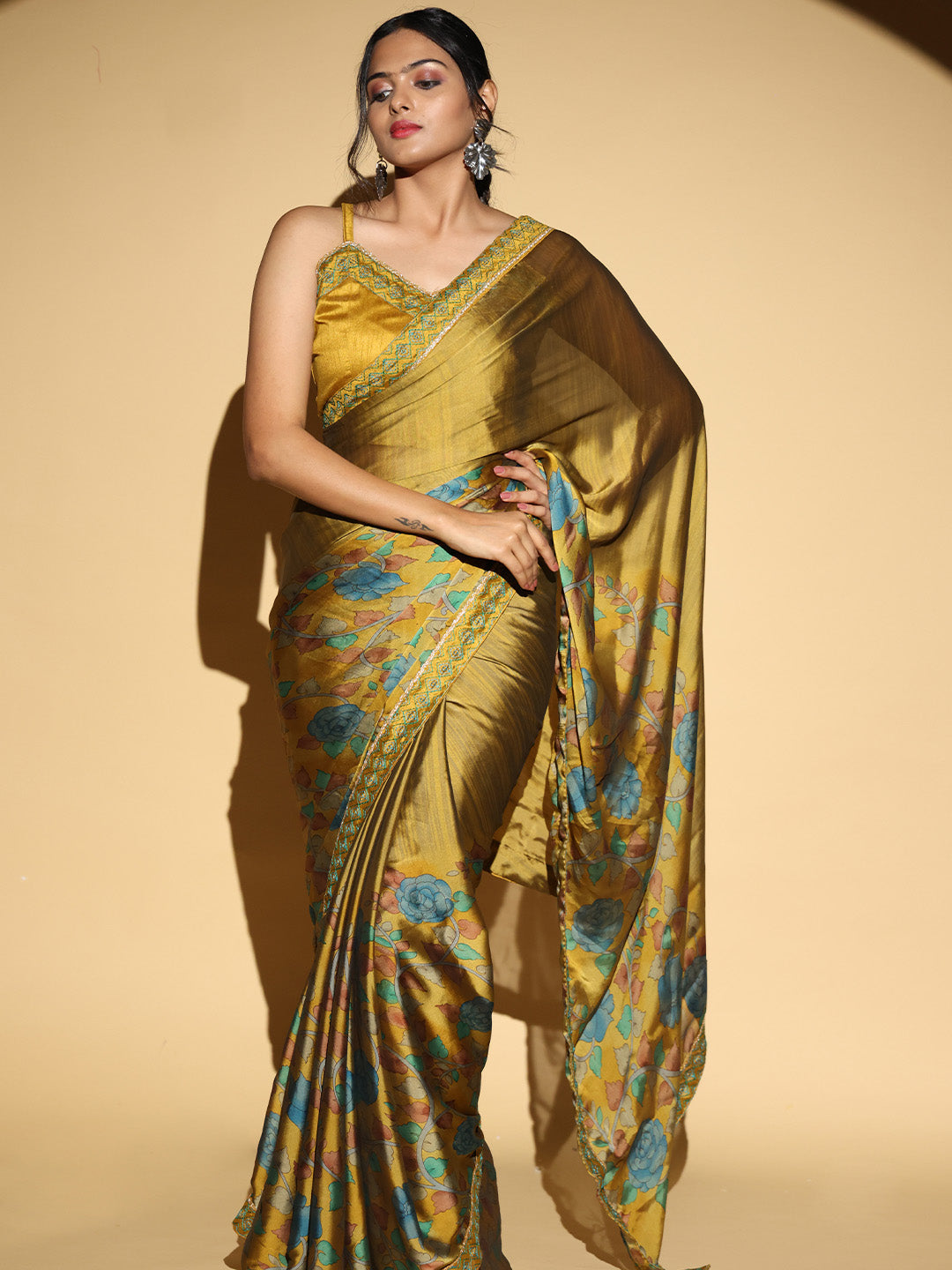  Soft Georgette Multi Colored Saree