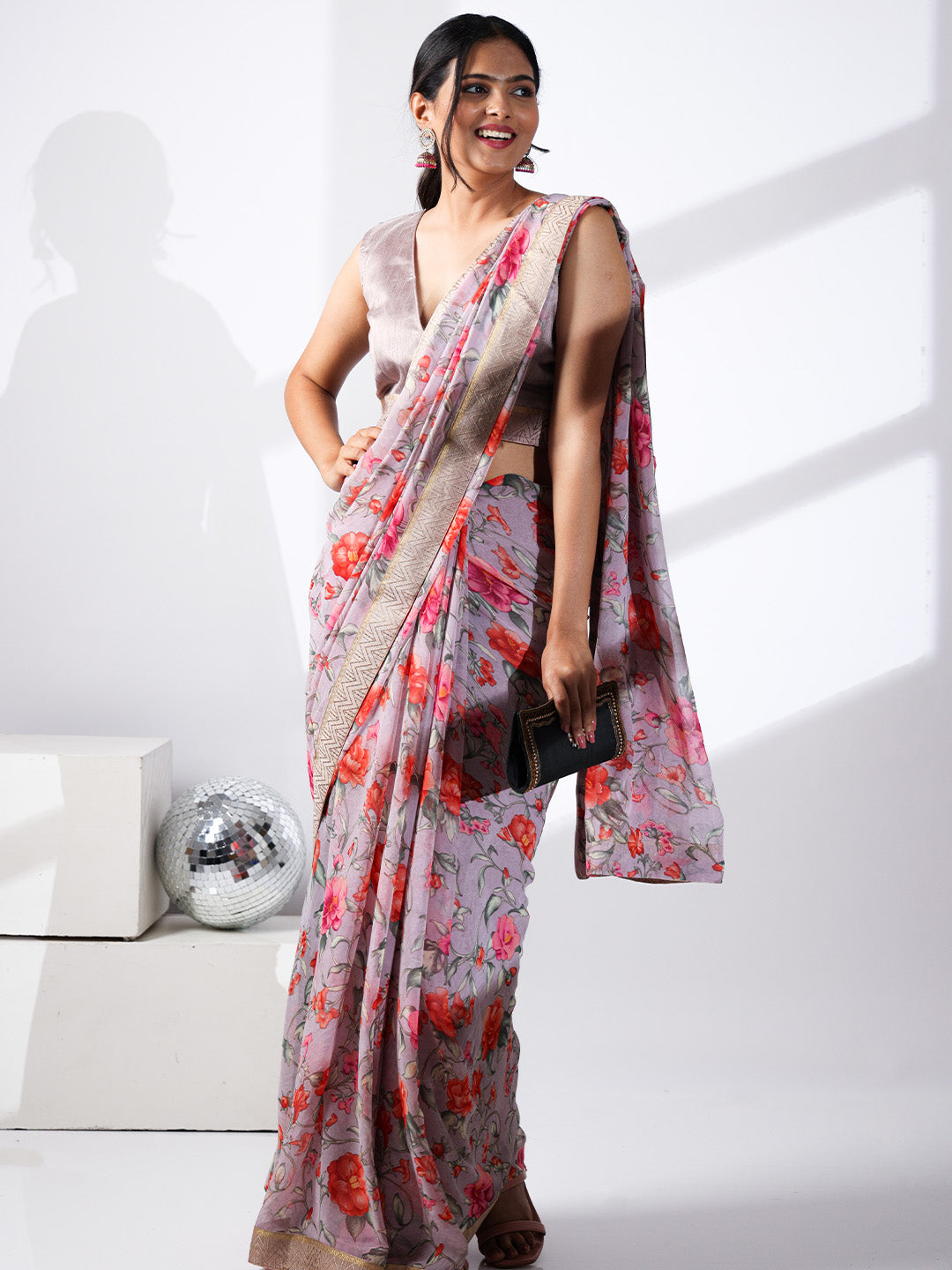  Soft Georgette Multi Colored Saree