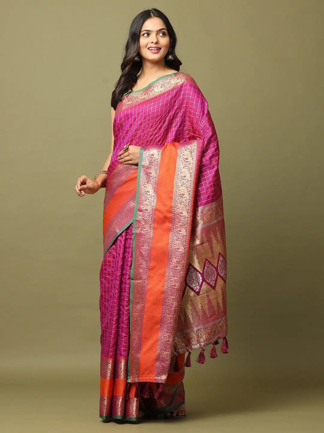 Elegant Soft Silk Zari Kanchi Banarasi Saree