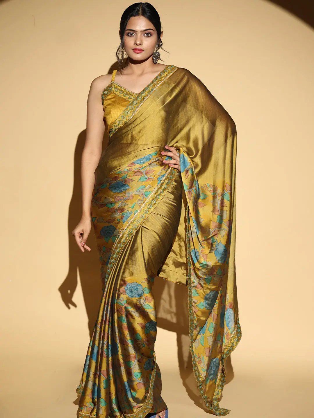  Soft Georgette Multi Colored Saree