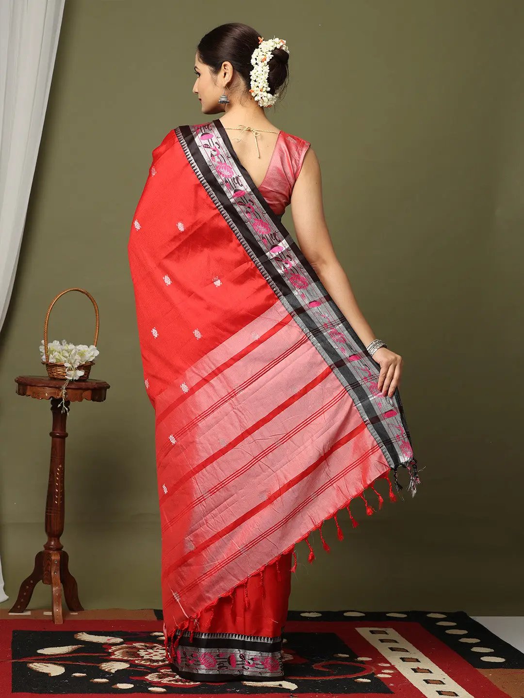 Yevla Paithani Minakari Silk Saree