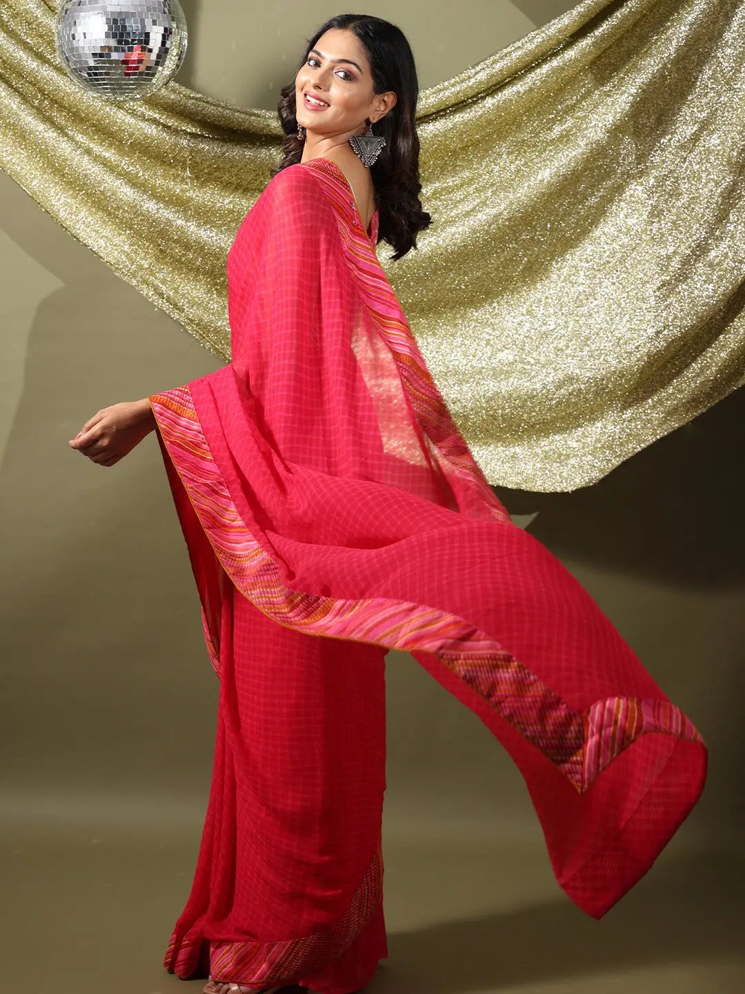  Soft Georgette Multi Colored Saree