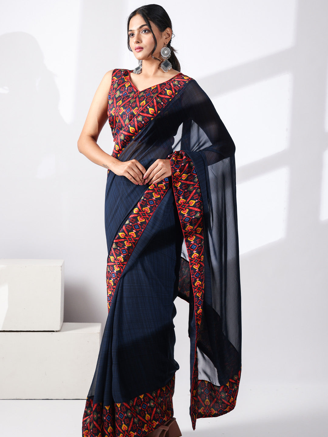 Black Colour Dazzling Bollywood Style Partywear Saree - KSM PRINTS - 4180088