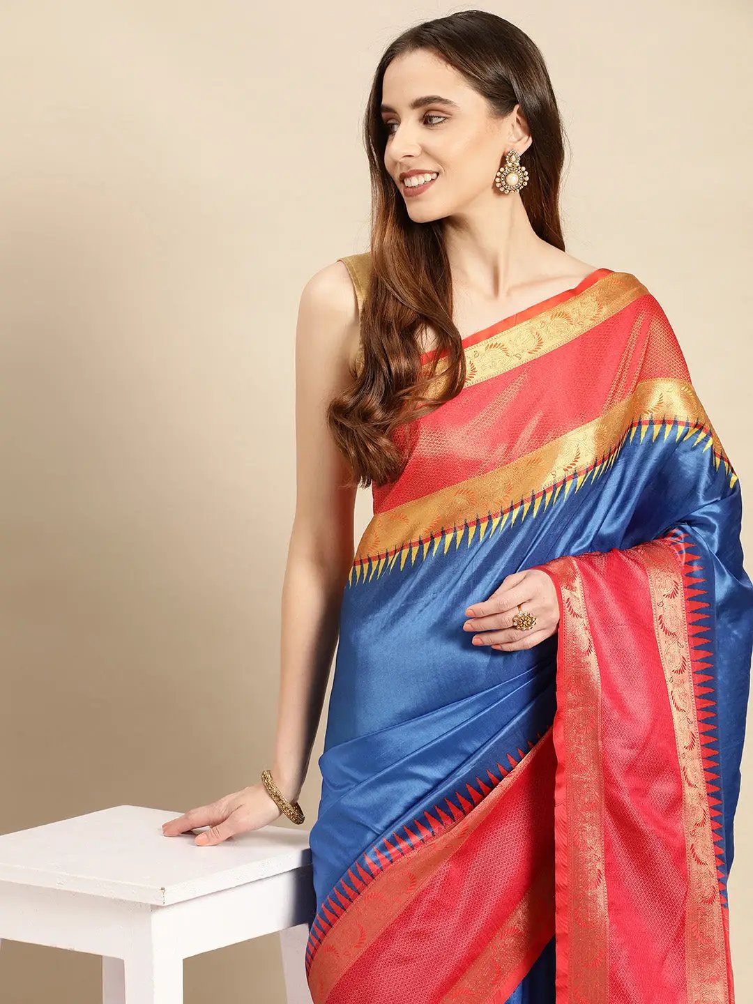 Ganga Jamuna Pattu Border Banarasi Soft Silk Saree