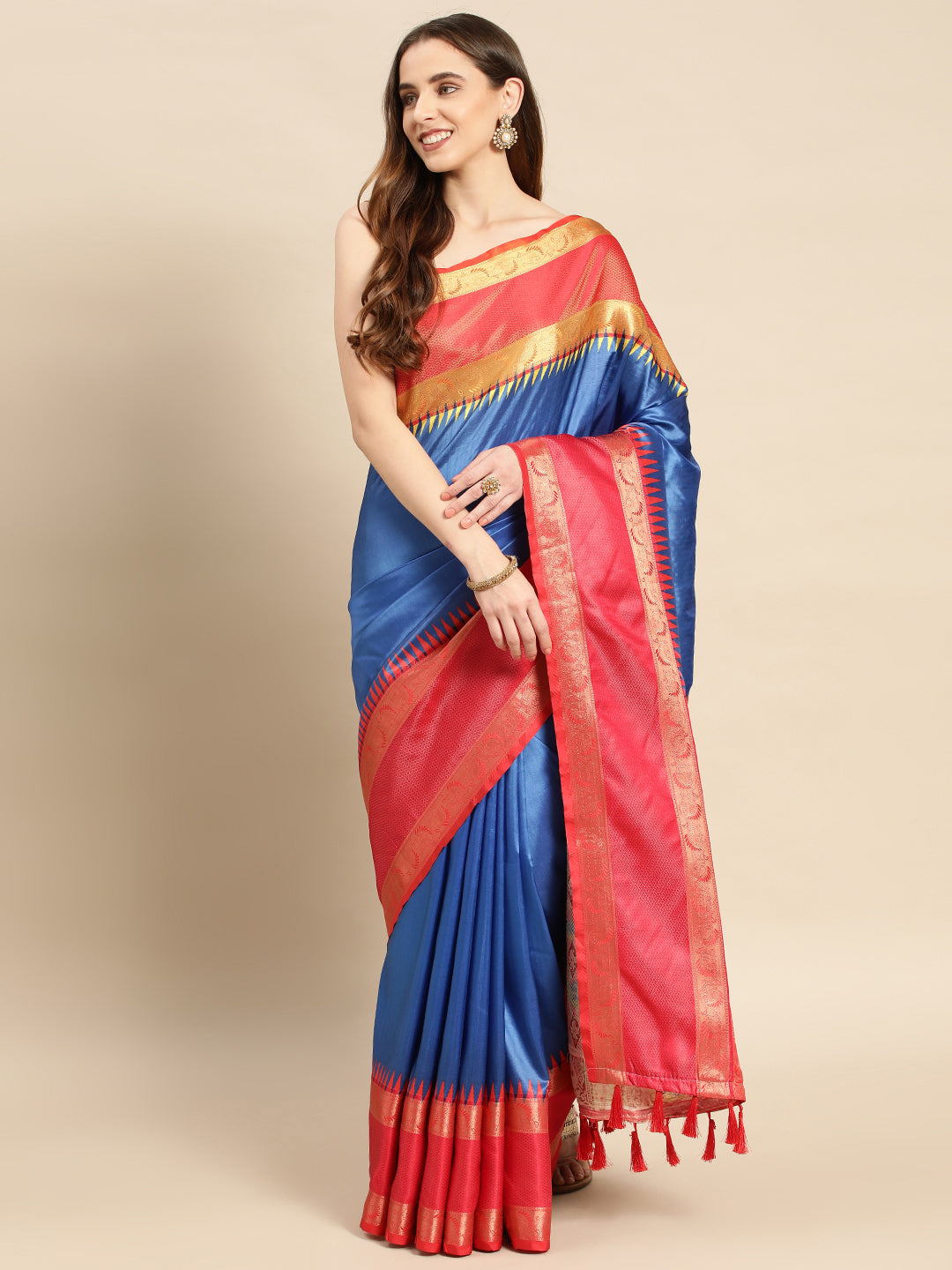 Ganga Jamuna Pattu Border Banarasi Soft Silk Saree