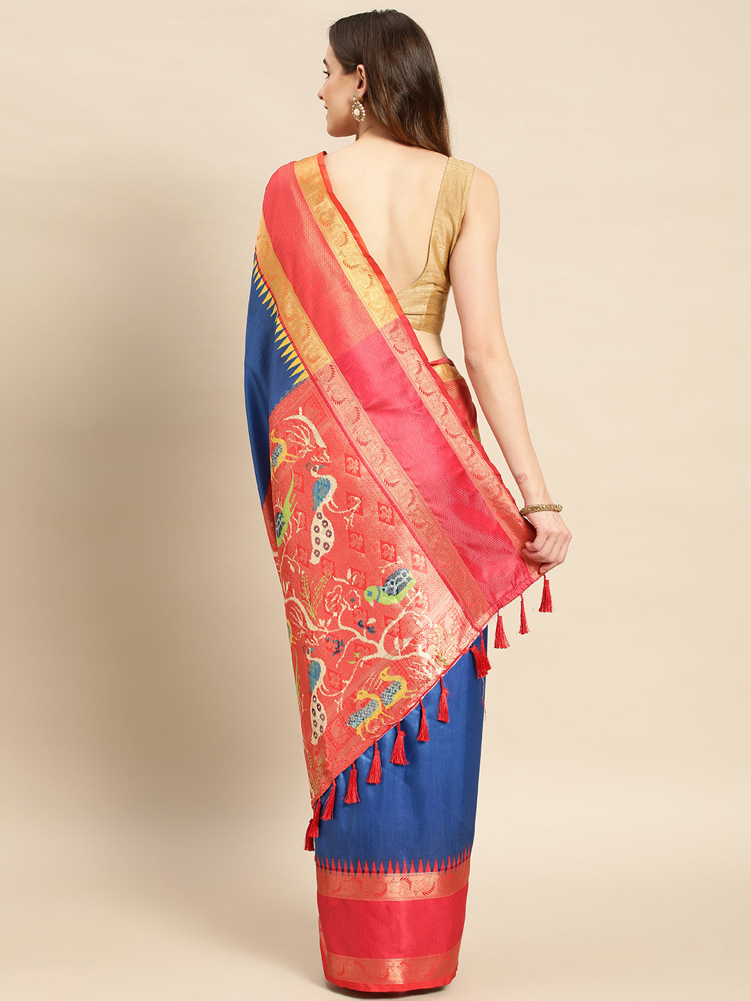 Ganga Jamuna Pattu Border Banarasi Soft Silk Saree