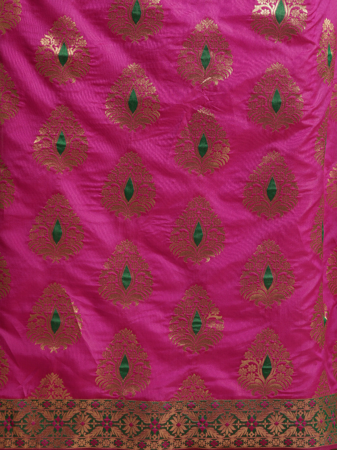 Rani Colour Silk Woven Design Banarasi Saree 