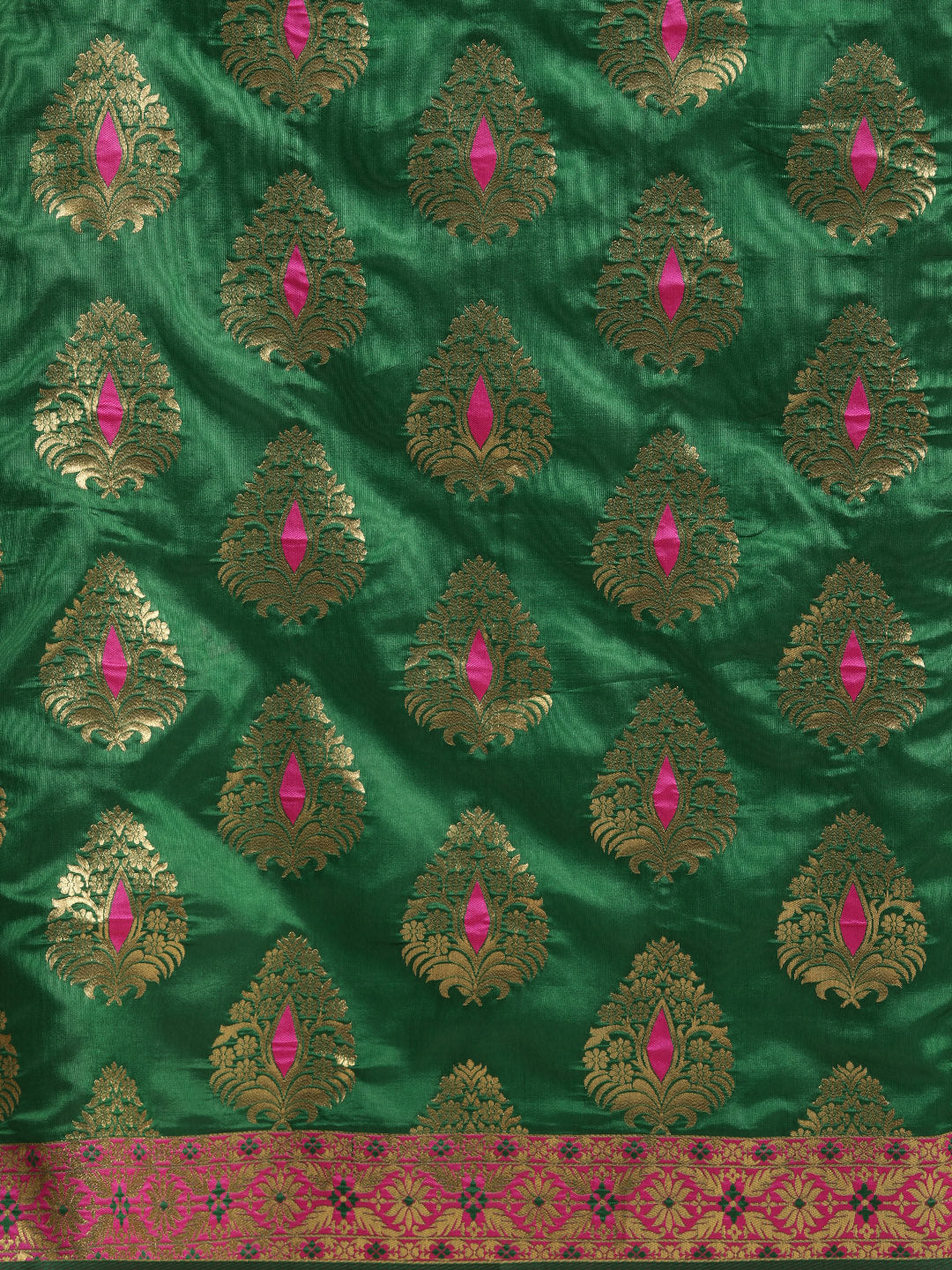 Stylish Green Silk Woven Banarasi Saree