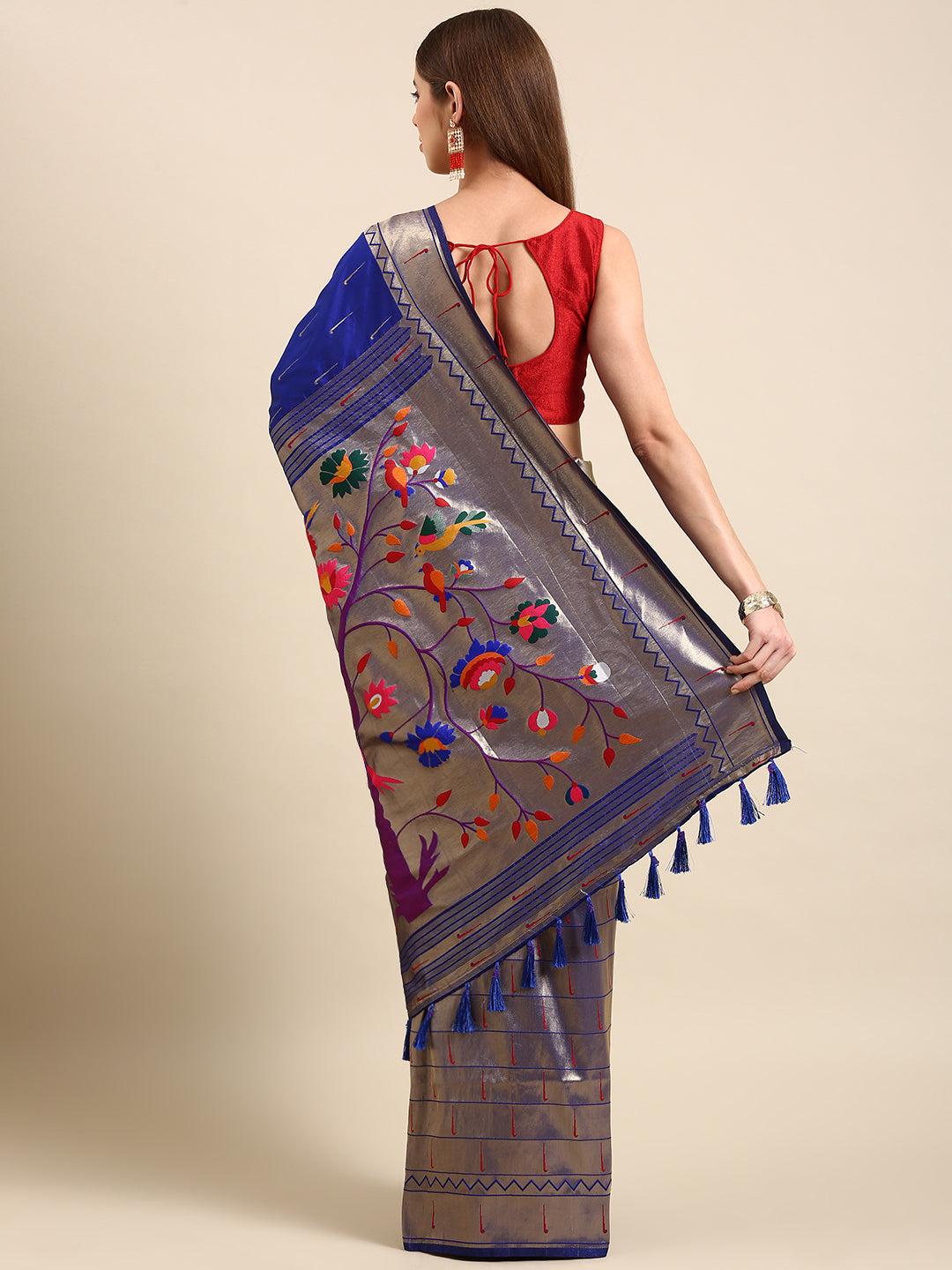 Exquisite Yevla Paithani Minakari Work Silk Saree