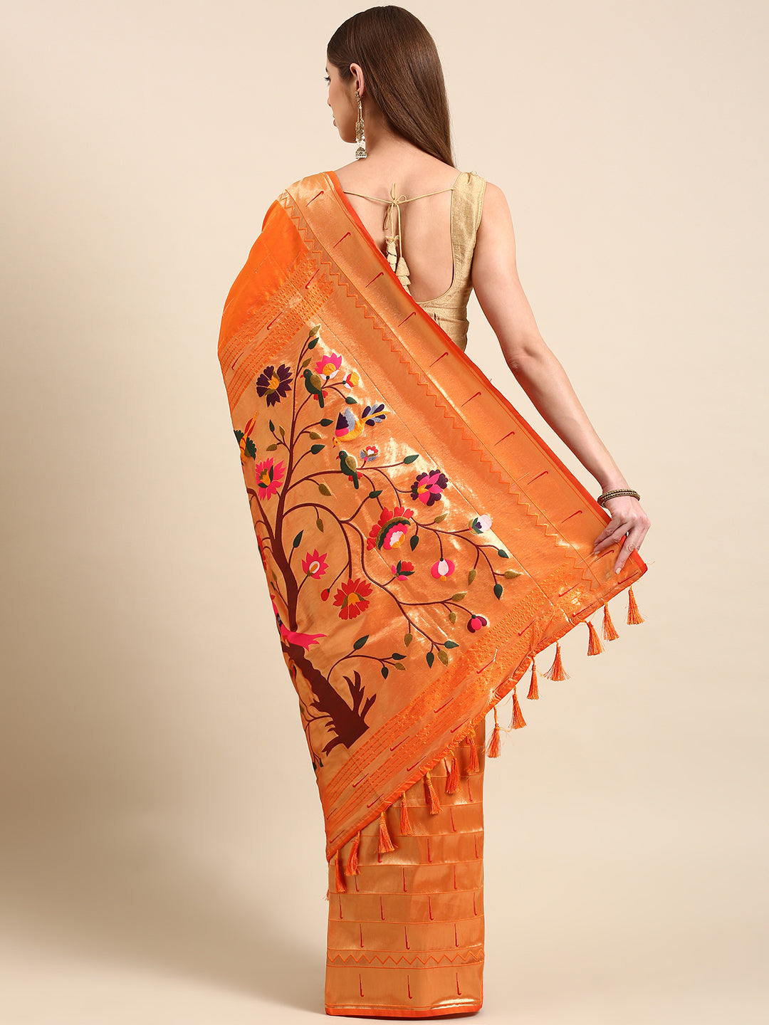 Exquisite Yevla Paithani Minakari Work Silk Saree