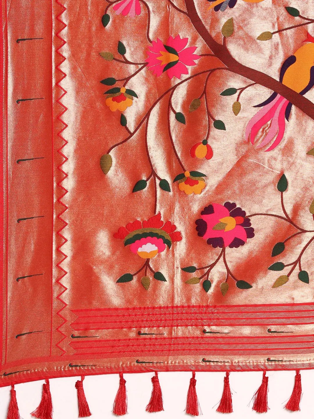 Yevla Paithani Minakari Work Silk Saree