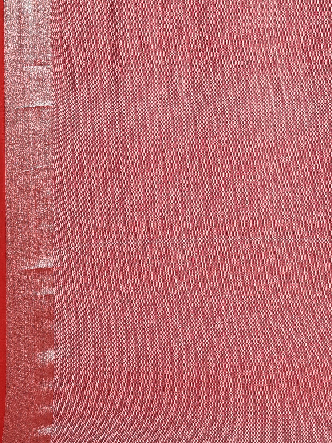  Latest Red Colour Solid Linen Blend Saree