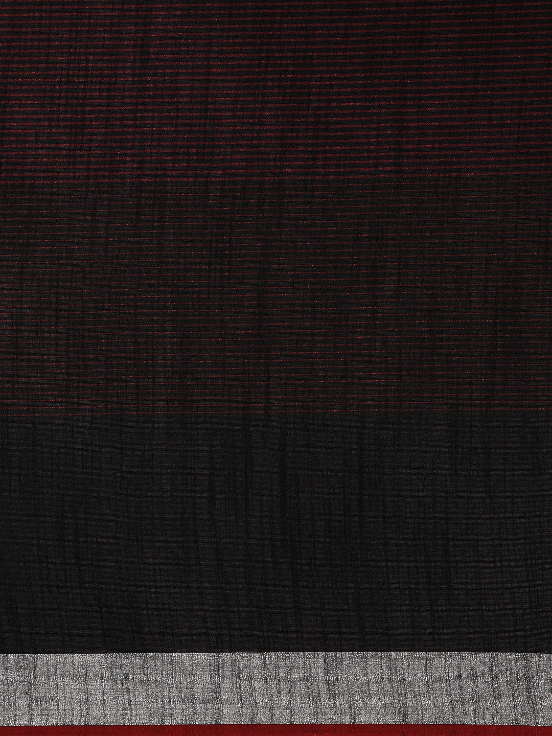 Exclusive Black Colour Striped Linen Blend Saree