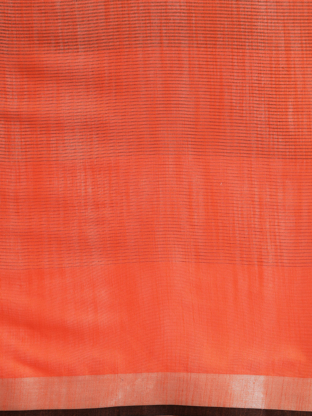  Stylish Orange Colour Striped Linen Blend Saree