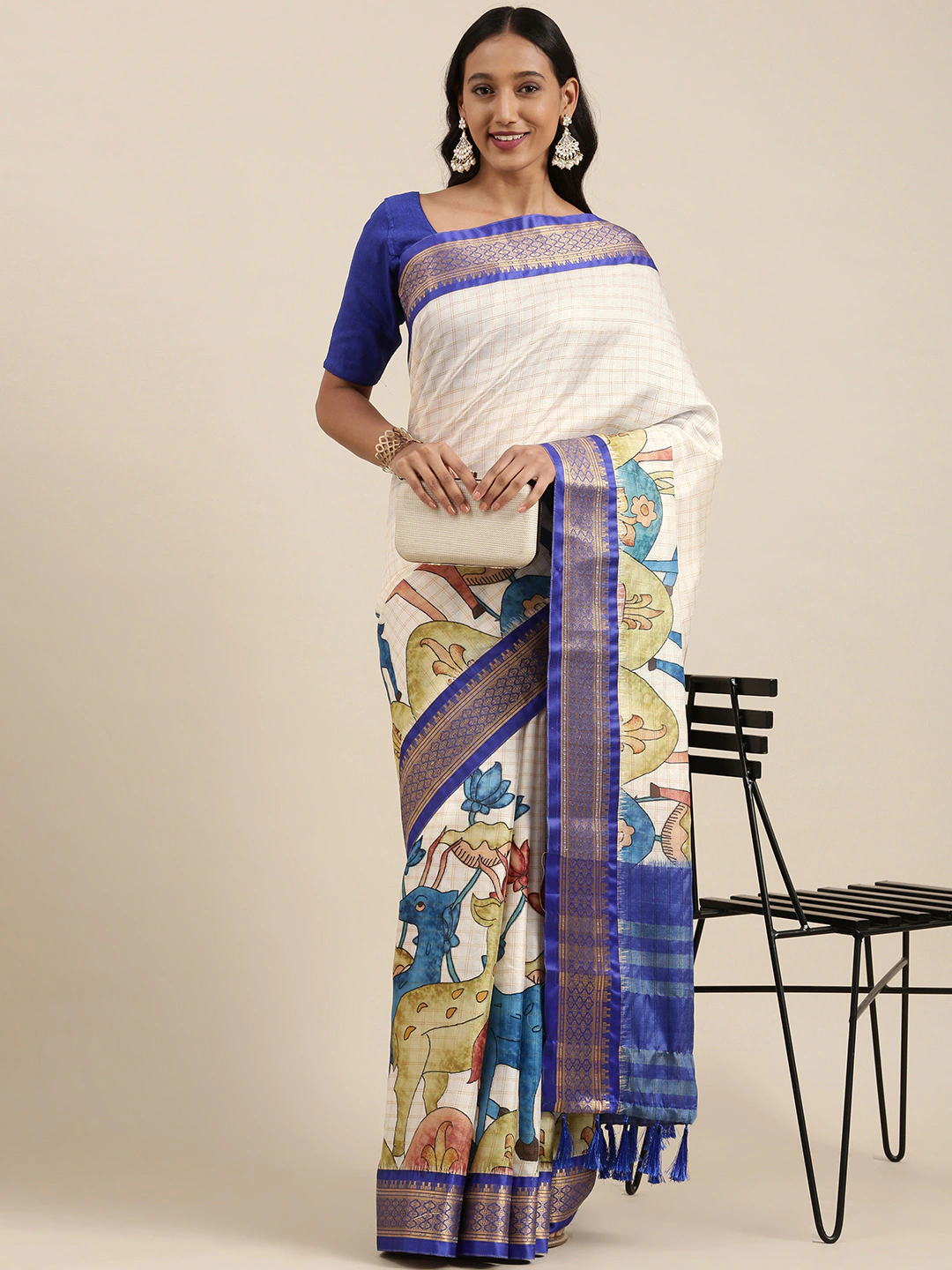 Uppada Cotton Silk Saree With Digital Print Work