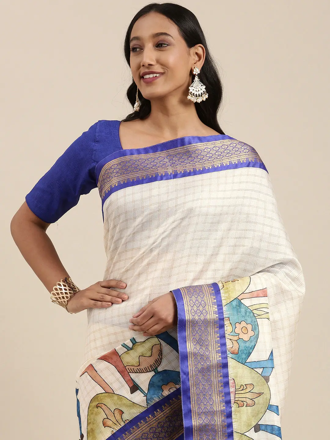 Uppada Cotton Silk Saree With Digital Print Work