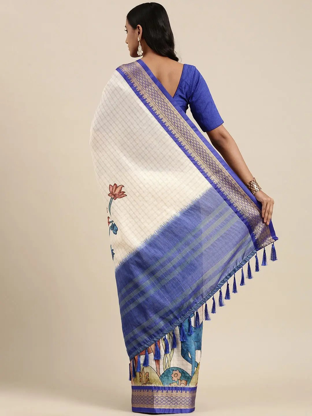 Uppada Cotton Silk Saree With Digital Print Work