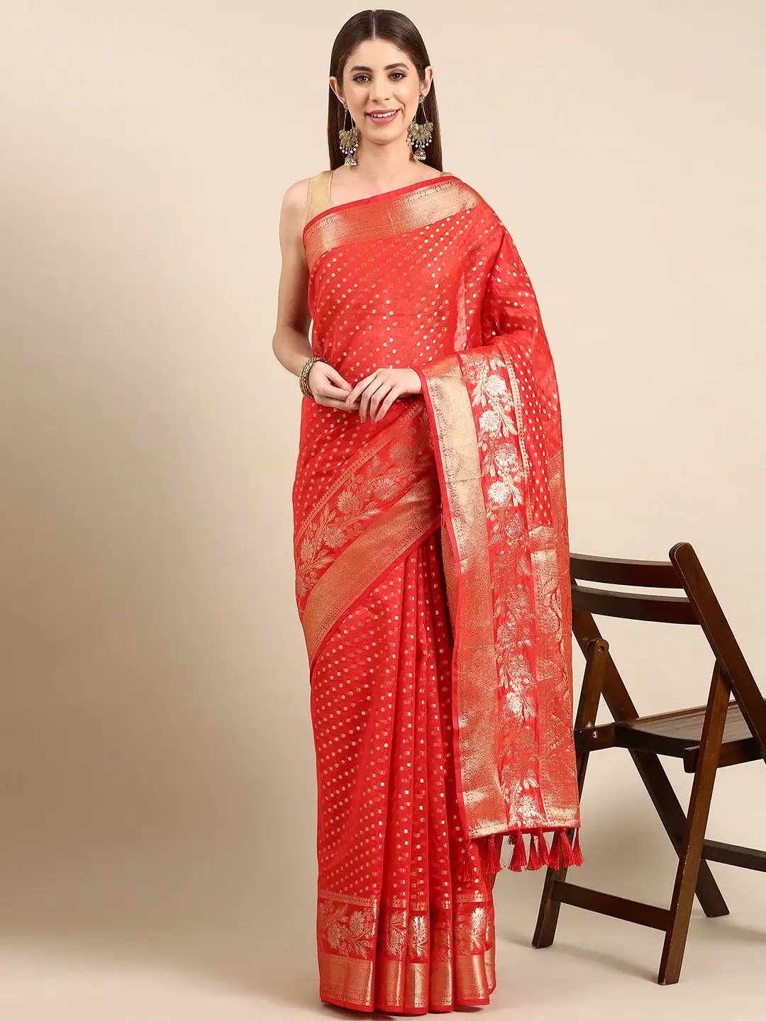  Banarasi Katan Silk Butti Design Saree 