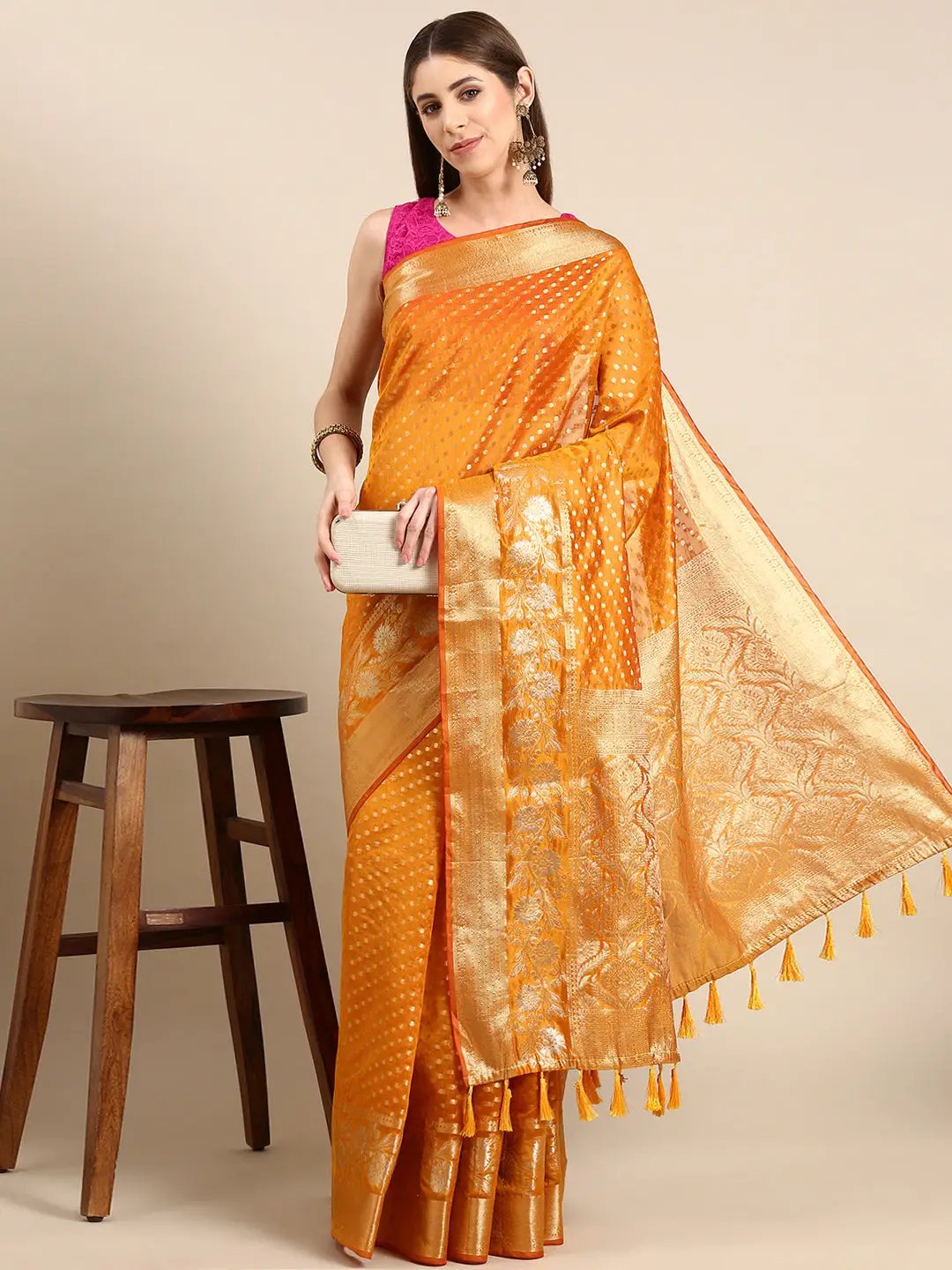  Banarasi Katan Silk Butti Design Saree 