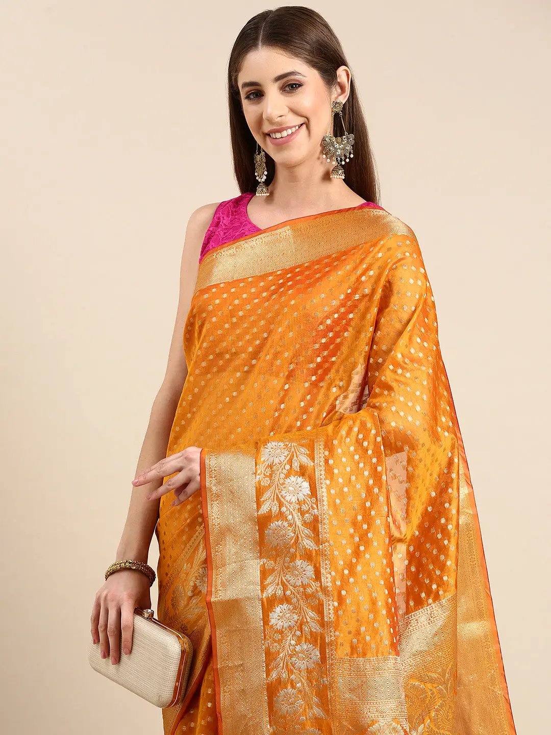  Banarasi Katan Silk Butti Design Saree 