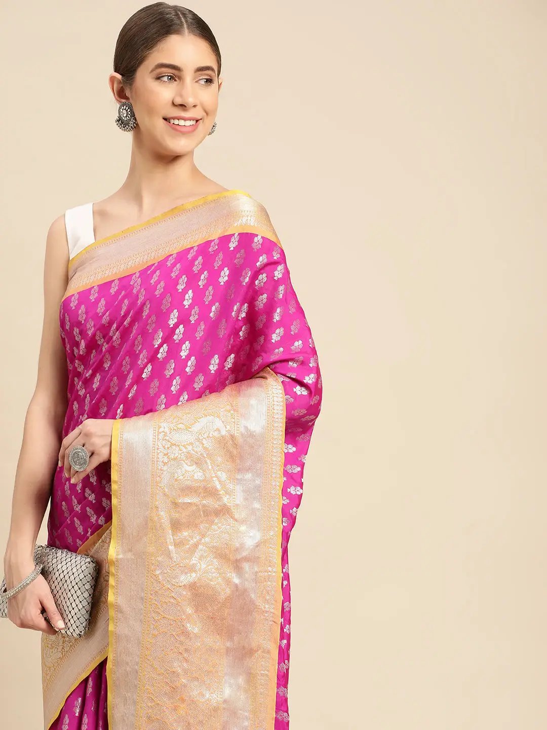  Banarasi Katan Silk Butti Design Saree 