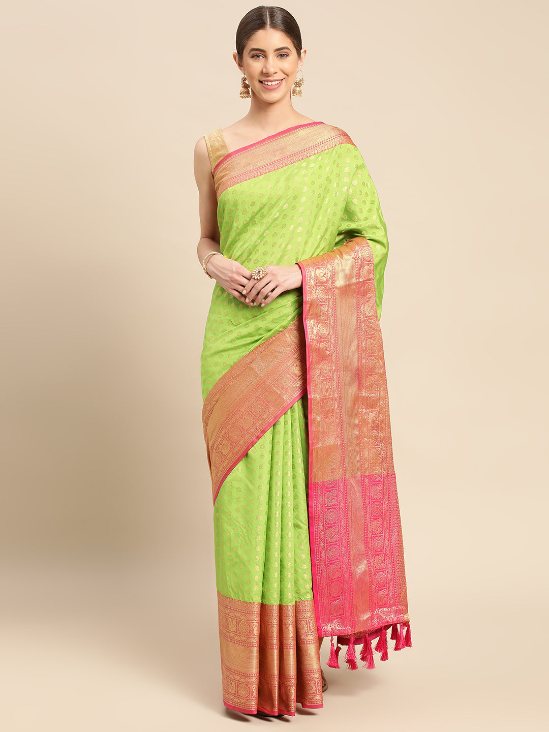  Banarasi Katan Silk Butti Design Saree 