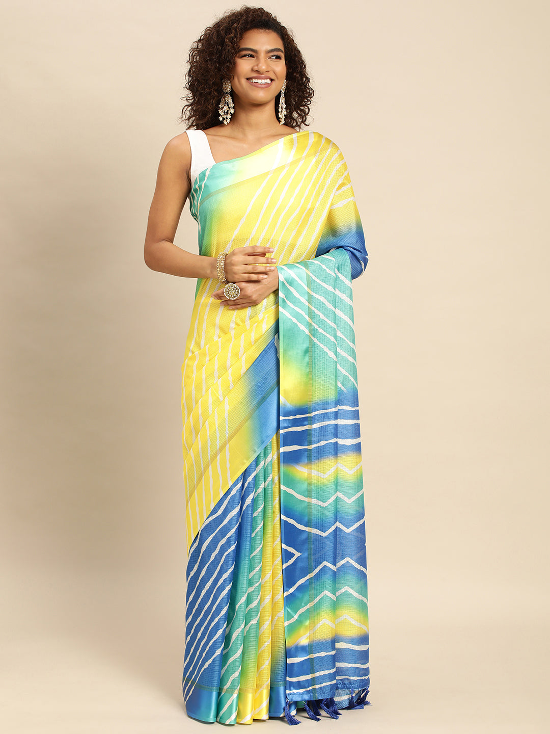 Soft Satin Kota Doriya Batik Print Saree